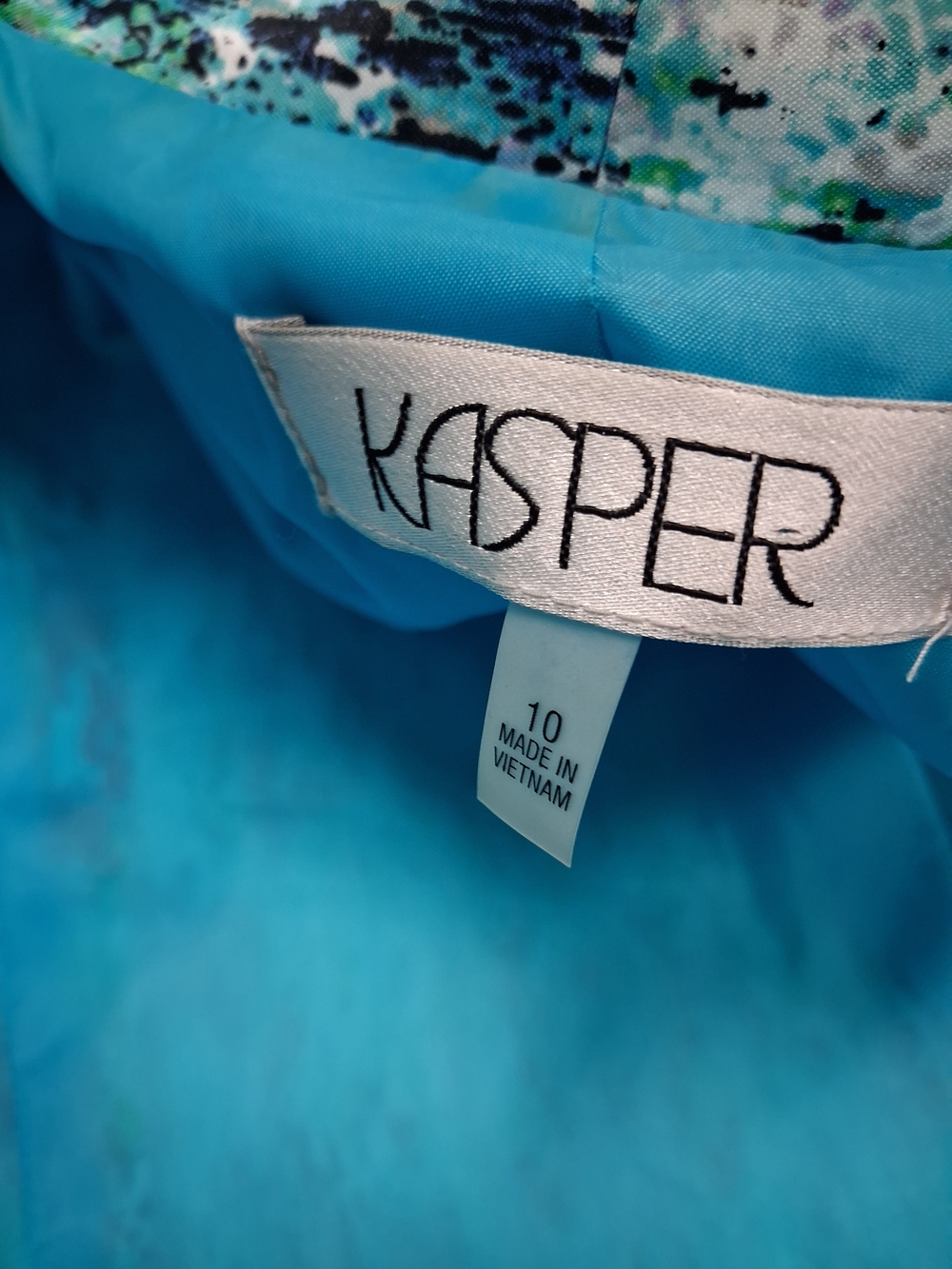 Kasper Girls' Turquoise Floral Bodice Dress